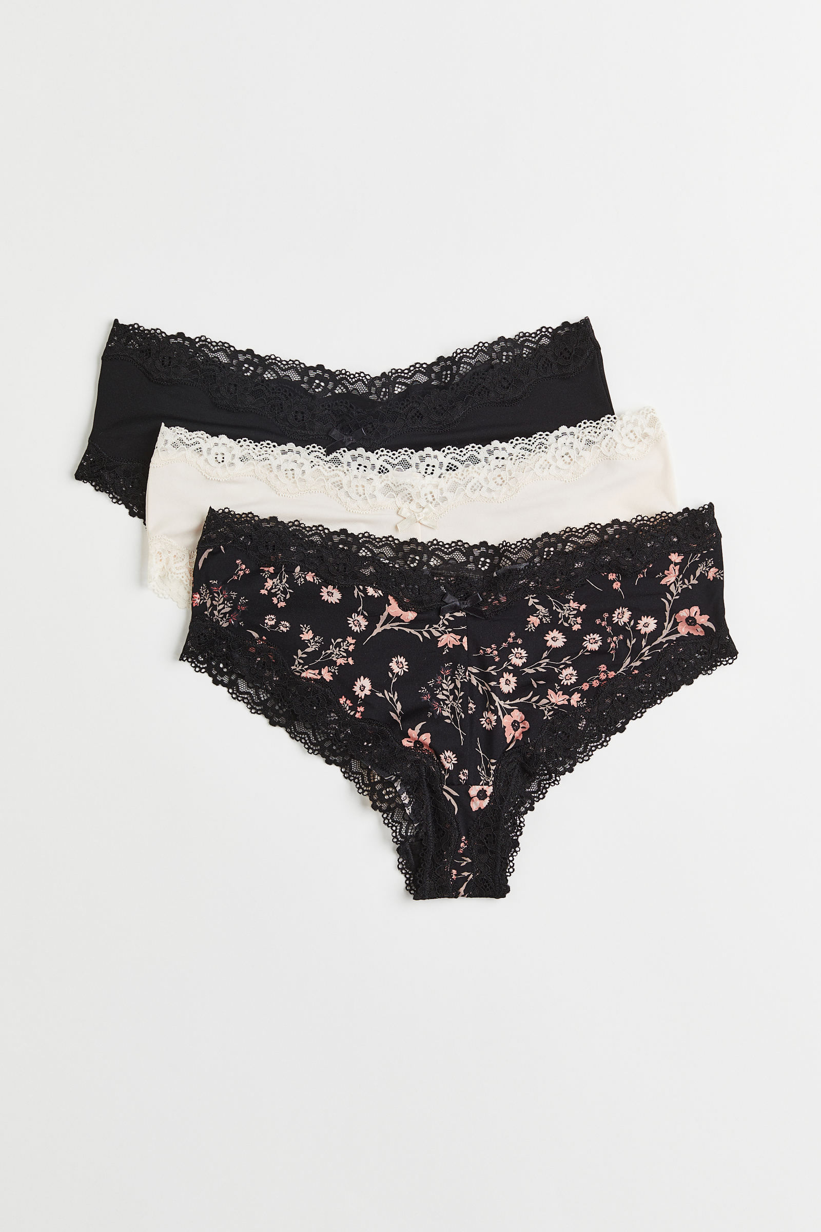 Pack-de-3-calzones-Hipster---Negro-Blanco---H-M-CL شورت H&M - Image 1